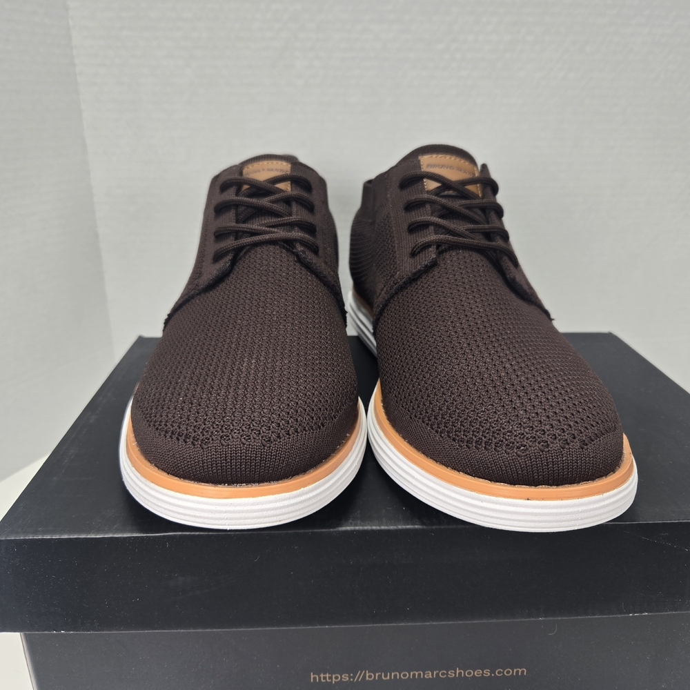 Bruno Marc Grand-01 Men's Dark Brown Ultra Light Mesh Oxfords Size 10.5 10 1/2 - Picture 3 of 13
